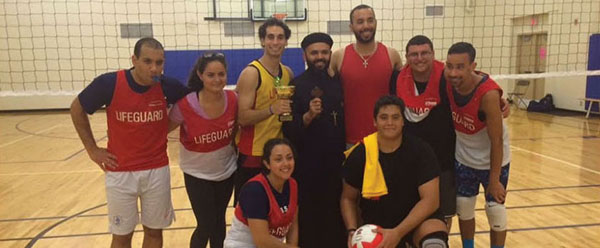 Participants in the CCSA volleyball fundraiser