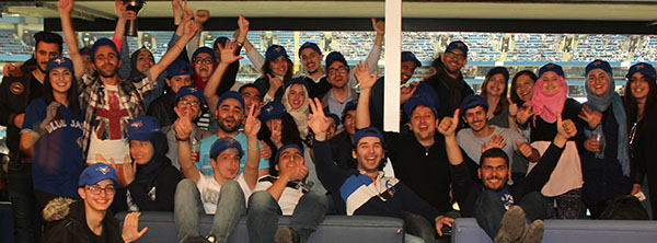 NMC students at a Blue Jays game