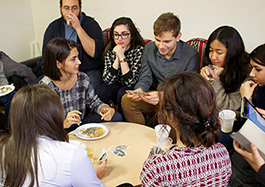 Students at the NMCSU tea house and bazaar