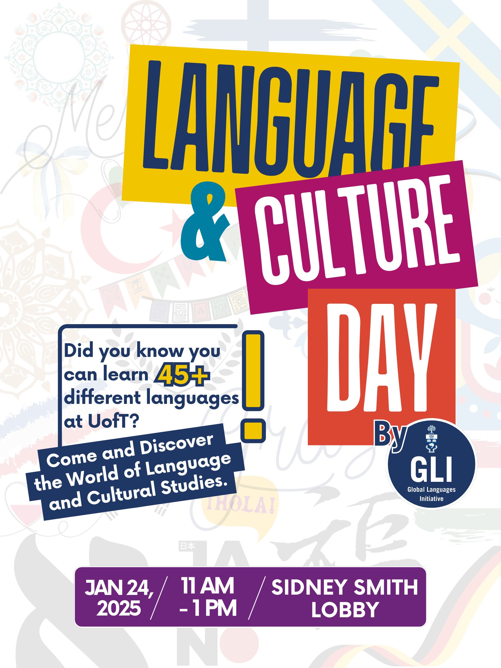 GLI Language and Culture Day event poster