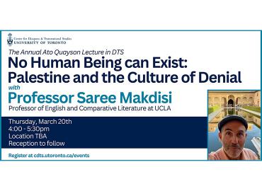 March 20 DTS Lecture poster