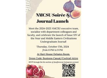 NMCSU Soirée &amp;amp; Journal Launch event poster